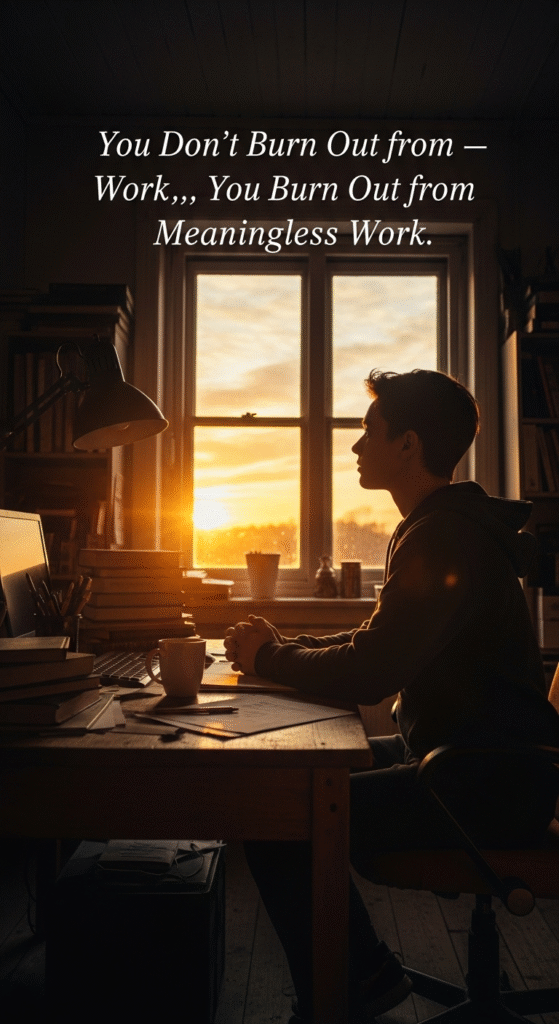 You Don’t Burn Out from Work — You Burn Out from Meaningless Work