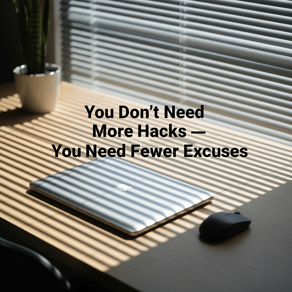 You Don’t Need More Hacks — You Need Fewer Excuses