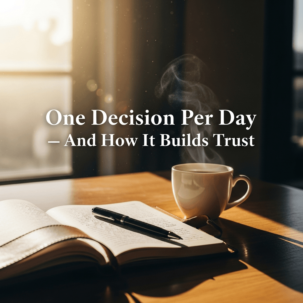 One Decision Per Day — And How It Builds Trust