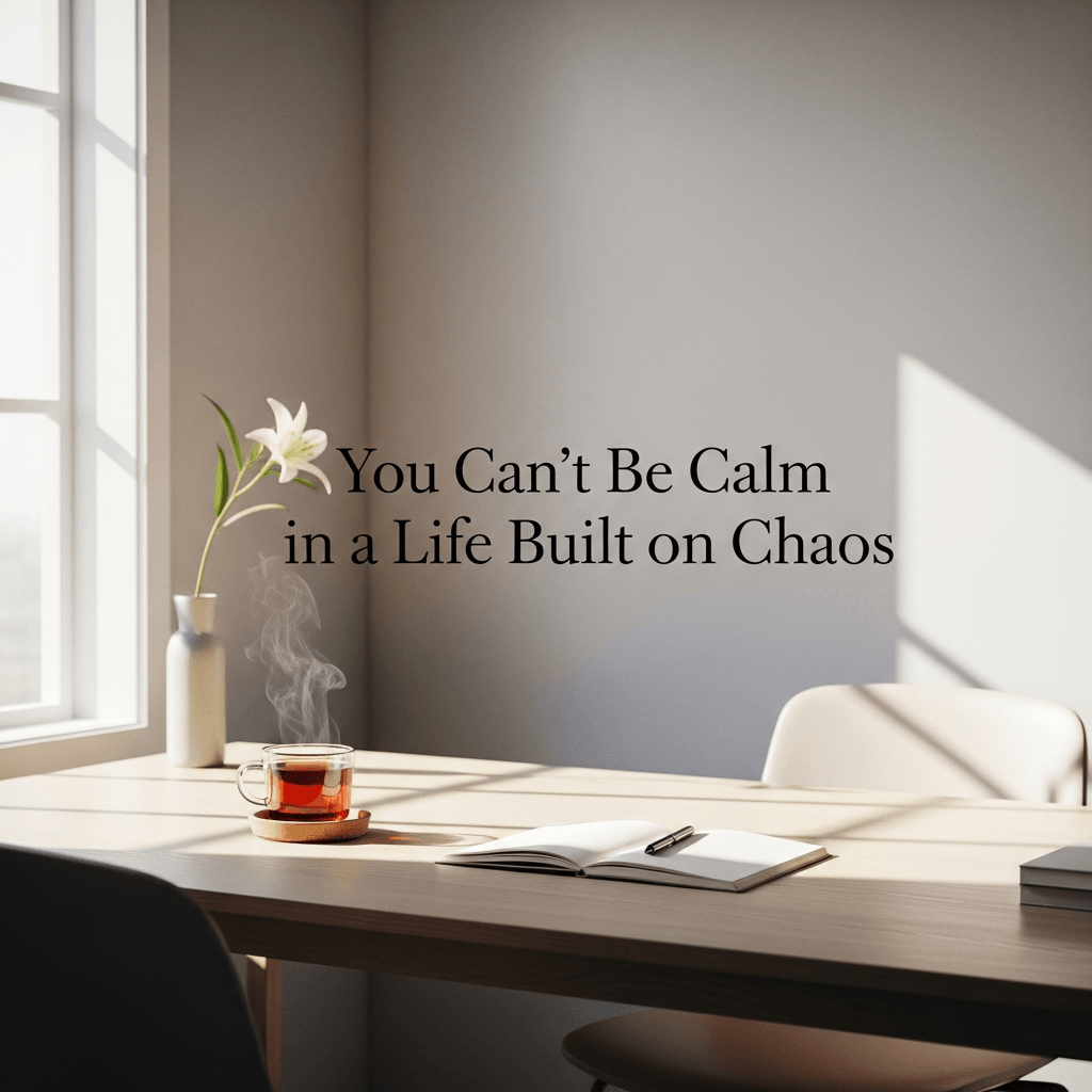 You Can’t Be Calm in a Life Built on Chaos
