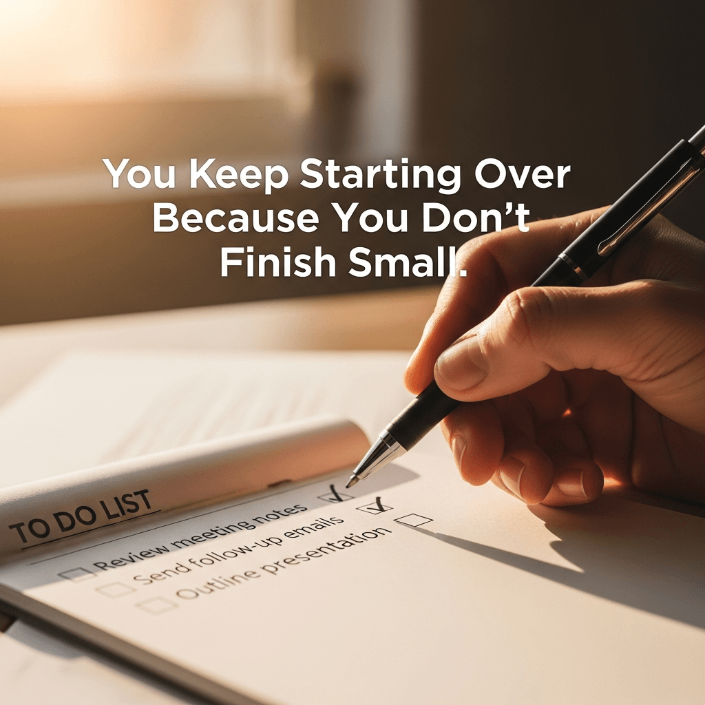 You Keep Starting Over Because You Don’t Finish Small