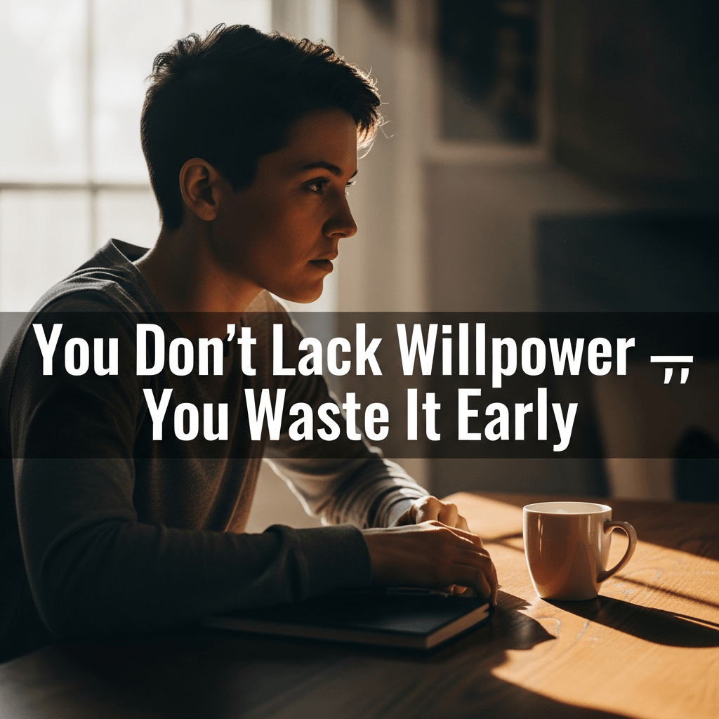 You Don’t Lack Willpower — You Waste It Early