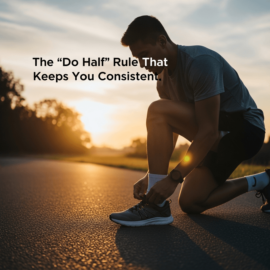 The “Do Half” Rule That Keeps You Consistent
