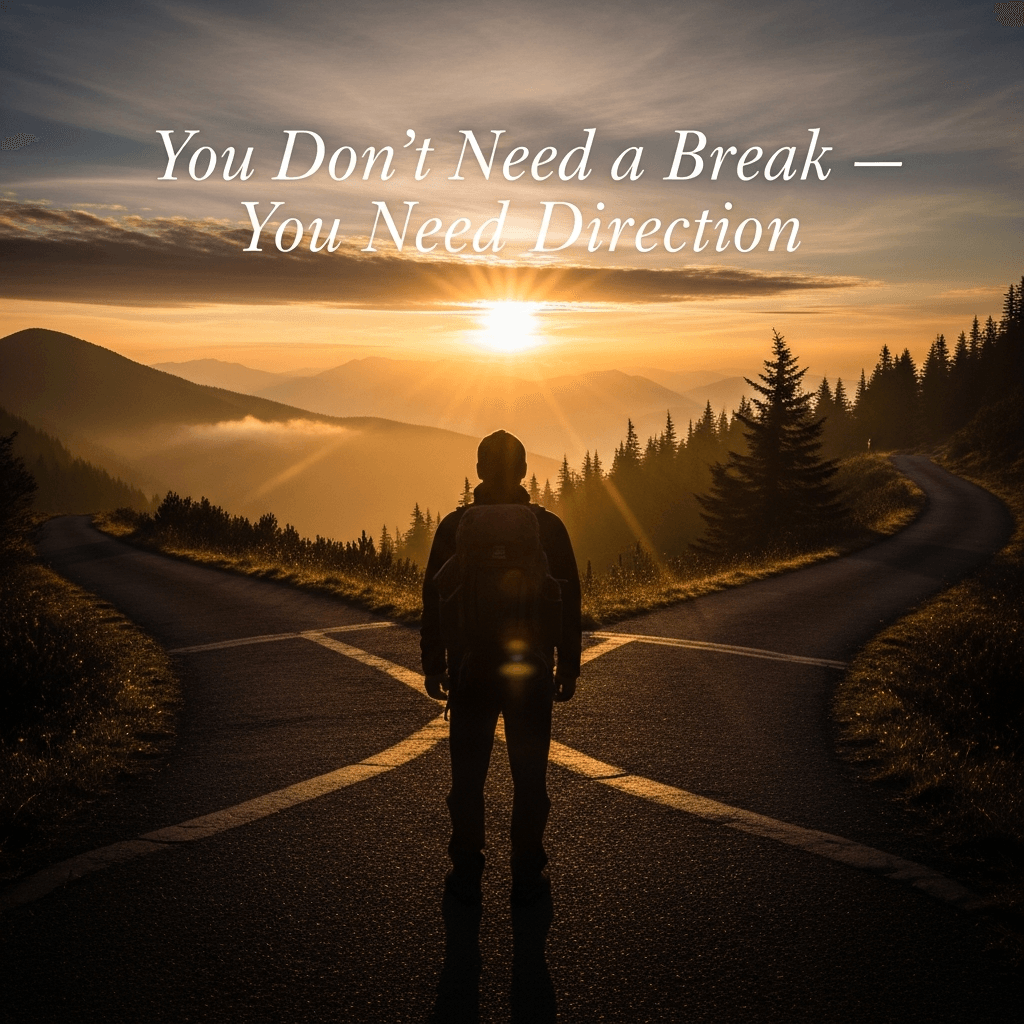 You Don’t Need a Break — You Need Direction